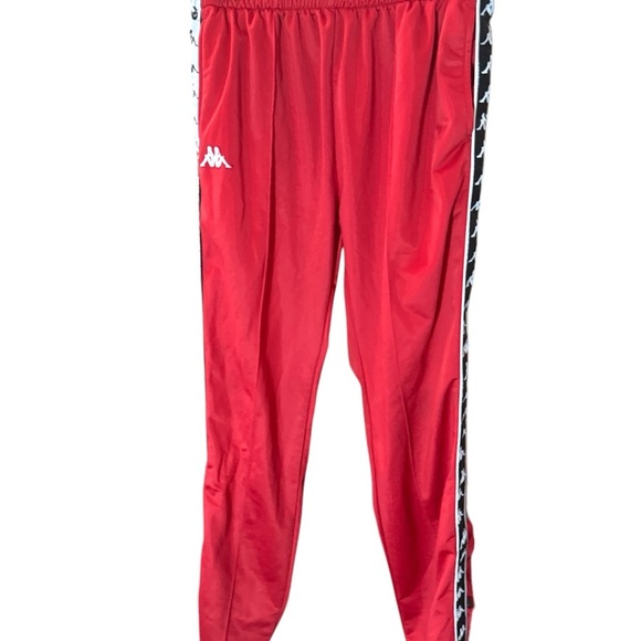 Vintage Kappa Track Pants - Red with Iconic Side Tape - Size XL - Picture 3 of 7